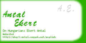 antal ekert business card